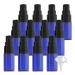 ZEOABSY 12 Pieces 10 ml Blue Lotion Bottles with Black Pump 10ml Empty PET Plastic Lotion Pump Bottle Cosmetic Gel Travel Container for Cosmetic Make up Cleaning + 2 x Funnel Blue 10ml