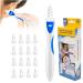Q Grips Earwax Remover, Ear Wax Removal, Silicone Ear Cleaner, Spiral Ear Wax Removal Kit with 16 Pcs Reusable Replacement Heads, Soft Ear Wax Remover Tool White