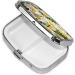 Floral Daisies 2 Compartment Pill Case | Cute Travel Pill Box Organizer for Purse & Gifts - Buy Online on GoSupps.com