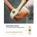 Rakiie Elbow Bandage Pro 2-Pack - Larger Silicone Pads for Tendon Support & Pain Relief | Beige - Ideal for Men & Women - Buy Online on GoSupps.com