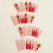 Buy SINSEN Long Square Press-on Nails - Glossy Red French Tip Acrylic Rhinestone Kit | 24PCS Reusable Stick-on Nails for Women - Buy Online on GoSupps.com