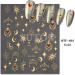 Diduikalor Sun Star Nail Stickers - 3D Self-Adhesive Heart Decals for Manicure Decor - Rose Gold Silver Design - Pack of 3 Sheets - Buy Online on GoSupps.com