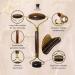 Sodacoda Gua Sha Set - Traditional Chinese Beauty Face Massage with Tiger Eye Semi-Precious Stone Scraper and Roller - Buy Online on GoSupps.com