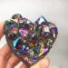 Natural Crystal Rough Natural Amethyst Geode Heart Shaped Stone Crystals Stones Titanium Rainbow Aura Amethyst Cluster Angel Aura Quartz - (Size: 60-80mm) Small - Buy Online on GoSupps.com