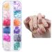URFEDA Nail Sequins Colourful Flakes Irregular Nail Decoration 3D Glitter Sequins Nail Decals Art DIY Nail Art Decoration Sticker for Nails Nail Art Sequins Rhinestone Nail Art Manicure