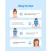Meto Ice Face Mask - Reduce Puffiness and Dark Circles - Hot Cold Gel Beads Compress for Women - Face Spa Treatment for Pressure Headaches and Skin Care (Blue) - Buy Online on GoSupps.com