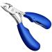 Toenail Clippers for Thick Nails: Podiatrist Toe Nail Clippers Professional Seniors Pedicure Ingrown Toenail Cutter for Men with Stainless Steel Sharp Curved Blade (Blue)