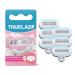 Women s Razor Refill Blades 5-Blade Razor Cartridges 6 Count For a Smooth and Close Shave (Fits THURLADY 5-Blade Women s Razor Handle Only) without Handle Ocean Blue