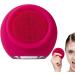 Anulely Face Cleansing Brush Electric Facial Brush Delicate Silicone Face Wash Brush Waterproof Face Cleansing Brush for Effective Face Cleansing Pink/Red - Buy Online on GoSupps.com
