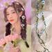 Flower Crown Floral Wreath Flower Headbands Floral Garland Headbands Boho Flower Head Bands Hair Wreath Headpiece Headdress for Women Girls Festival Wedding Party(Small Blue flower) - Buy Online on GoSupps.com