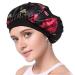 Simoda Satin Floral Night Cap for Curly Hair Elastic Band Sleeping Cap Hair Care Satin Bonnet #1