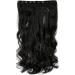 29" Hair Extensions Clip In Curly One Piece Hairpieces Wavy 5 Clips For Women Ladies - Natural Black(73cm-130g) - Buy Online on GoSupps.com
