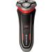 Remington R5000 Style Series R5 Rechargeable Shaver Mens Electric Wet and Dry Razor with Dual Track Blades for a Close Shave Grey/Silver/Red R5 Cordless