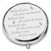 LRUIOMVE Going Away Gift Inspirational Sliver Engraved Travel Makeup Mirror  Compact Pocket Cosmetic Mirror for Coworker Boss Woman Friends Birthday Leaving Graduation Gift