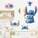 3D Lilo and Stitch Wall Stickers - Cartoon Wall Decals for Kids Room - 16.5X23.6 inch PVC Wall Decor - Buy Online on GoSupps.com