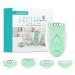 VOGOE Epilator for Women 4-in-1 Epilators Hair Removal with 2 Speeds Rechargeable & Cordless Razor Epilator 21 Tweezers Covered Electric Hair Remover for Face Legs Arms Armpit Bikini Green