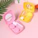 Exceart Portable Eye Contact Holder Case - Cute Contact Lens Box Kit | 4 Stylish Colors: Blue Pink Yellow White | Travel-Friendly Lens Storage & Mirror - Buy Online on GoSupps.com