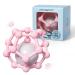 MCGMITT Teething Ring - Teething Toys for Baby Rattle Teething Ball Toys for Babies 0-12 Month Soft Silicone Sensory Teether Balls to Grab and Chew Baby Toy Teething Gift for Newborn Infants (Pink) Rattle Style-APink