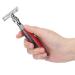 Buy Professional Durable Security Razor - Reusable Hand Razor for Men - Long Grip Red Hinge | Everyday Use - Buy Online on GoSupps.com