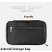 Makeup Brush Pocket & Waterproof Cosmetic Bag - Portable Beauty Travel Storage with Hand Loop - Black - Buy Online on GoSupps.com