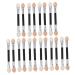 Outanaya 30pcs Eye Shadow Stick Lip Makeup Brush Make up Brush Make up Sponges Eye Mascara Double Emulsion