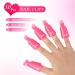 Qufiiry 10 Pcs Nail Soak Off Clips - Pink Nail Polish Remover for Finger UV Gel Polish Removal | Includes 2 Cuticle Pushers - Buy Online on GoSupps.com