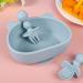 Lanjue Silicone Suction Bowl Set for Baby Toddler | BPA Free Non Slip Weaning Bowl with Spoon & Fork | Blue - Buy Online on GoSupps.com