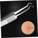 BELLIFFY 3pcs Clip Pimple Blackhead Blemish Extractor Pimple Tweezers Remover Kit Stainless Steel Silver - Buy Online on GoSupps.com