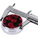 Red and Black Rose Round Pill Box - 3 Compartment Portable Travel Medicine Organizer for Vitamins & Tablets - Buy Online on GoSupps.com