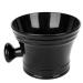Linkidiea men plastic rasier cups with handle deep size structured wet razor cup traditional wet razing factory razor cup (black)