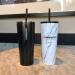 ALINK 12-Pack Reusable Black Straws 10.5 Long Hard Plastic Tumbler Straws with Cleaning Brush - Buy Online on GoSupps.com