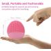 Mini Silicone Facial Cleansing Brush - FEITA Waterproof Silicon Face Cleaner and Electric Masager System for All Skin Types (Pink) - Buy Online on GoSupps.com