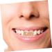 Gogogmee 1pc Scorpion Single Braces Hip Hop Costume Funny Party Dentures Photo Dentures Props 14k Toy Fashion 2X1cm Golden - Buy Online on GoSupps.com