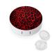 Contact Lens Case Red Leopard Pattern Print Plastic Contact Lens Case contact Lens Care Box ontact Lens Travel Box