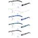 DOOViC 5 Pack Blue Light Reading Glasses One-Piece Design Blue Blocking Computer Readers for Men Women Unisex UV Protection +2.50 5 Pack-b 2.5 x