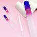 Bona Fide Beauty Czech Glass Nail File Set with Cuticle Trimmer - Violet/Magenta - Buy Online on GoSupps.com