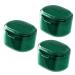 Minkissy 3st Retainer storage box Small braces bag retainer cleaning case holder prosthesis cleaner dentures for false teeth travel prosthesis bathroom.