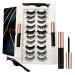 Ufar 3D 6D Magnetic Eyelashes Natural Look - NO Glue Needed 2022 BEST EYELASHES 10 Pairs Reusable False with Eyeliner Eyeliner and Lashes Applicator Black 10 Pair (Pack of 1)