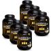 Eafit GAINER MAX 1.1 kg Vanilla Hazelnut Eco Format 6 Pots - Bodybuilding Protein - Whey + Egg - Mass Gain - Mineral Vitamins - 108 Servings - Certified Anti-Doping - Black - 6 x 1.1 kg