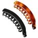 Androxeda 2 pieces of clips large hair clip ponytail hair clip hair clip banana clasp women high quality robust for more volume (black and brown)