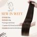 LAAVOO TREATE Real Hair Extensions - Brown Sew-In Weft 40cm with Light Brown Highlights - 100g #9/12 Tresses for Effortless Style - Buy Online on GoSupps.com