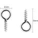 500PCS Small Screw Eye Pins 4x8mm for Jewelry Making - Mini Metal Hoop Pegs for DIY Art - Silver Eye Hooks for Bracelet Connectors - Buy Online on GoSupps.com