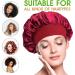 BIZBUY 3 Pack Satin Bonnet Hair Bonnet for Sleeping Night Hair Sleeping Caps with Wide Elastic Band Silk Bonnet is Suitable for Long Straight and Curly Hair. Black+Red+Purple - Buy Online on GoSupps.com