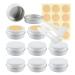 Lusdoly 10 piece 10ml white empty aluminum screw box - 35x17mm cream cans aluminum socket with screw lid round aluminum aluminum aluminum box cosmetics cans with spatula etiquette