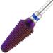 PANA USA 3/32  Purple Tornado Nail Carbide Drill Bit - Fast Remove for Acrylic or Hard Gels Remover Professional Manicure Pedicure Rotary Tool- Extra Coarse