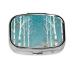 Merry Christmas Birch Tree Printed Square Pill Box Portable Travelling Pill Box Medicine Organiser