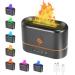 Flames aroma diffuser diffuse humidifier 3 timers 7 colored waterless automatic switch -off humid humidifier for at home office bedroom rooms (black) black
