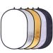 TRUMAGINE Collapsible 5-in-1 Oval Reflector 23"x35"/60x90cm Multi-Disc Light Reflector with Carrying Case for Photo Studio Shooting- Translucent, Gold, Silver, Black and White 23x35inch 5in1