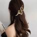 Gold Wave Pearl Hair Clip - Luxury Snake Design for Women | Irregular Acrylic Claw Clip for Thick/Thin Hair | Stylish Hair Accessory for Girls - Buy Online on GoSupps.com