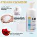 150ML Eyelash Extension Cleanser Kit with 2 Brushes and 50 Mascara Wands - Oil-Free Eyelid Foaming Cleanser for Lash Bath and Extension Shampoo (Rose) - Buy Online on GoSupps.com